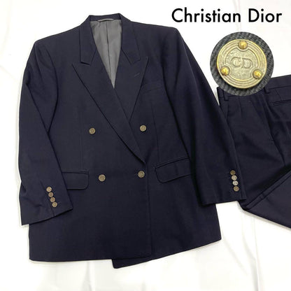 802 Good condition Christian Dior L equivalent setup double navy blue