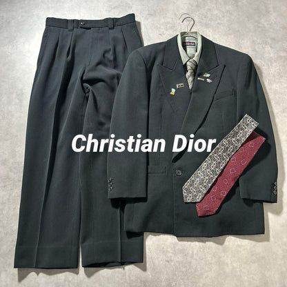 [NA] Charcoal black setup × Christian Dior tie