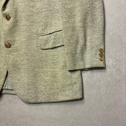 90s Burberry tailored jacket L brushed ecru tweed old tag blazer old clothes