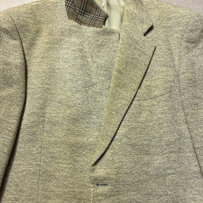 90s Burberry tailored jacket L brushed ecru tweed old tag blazer old clothes
