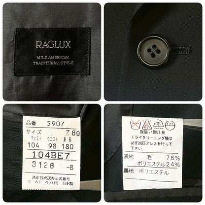 RAGLUX black formal double suit large size tie set