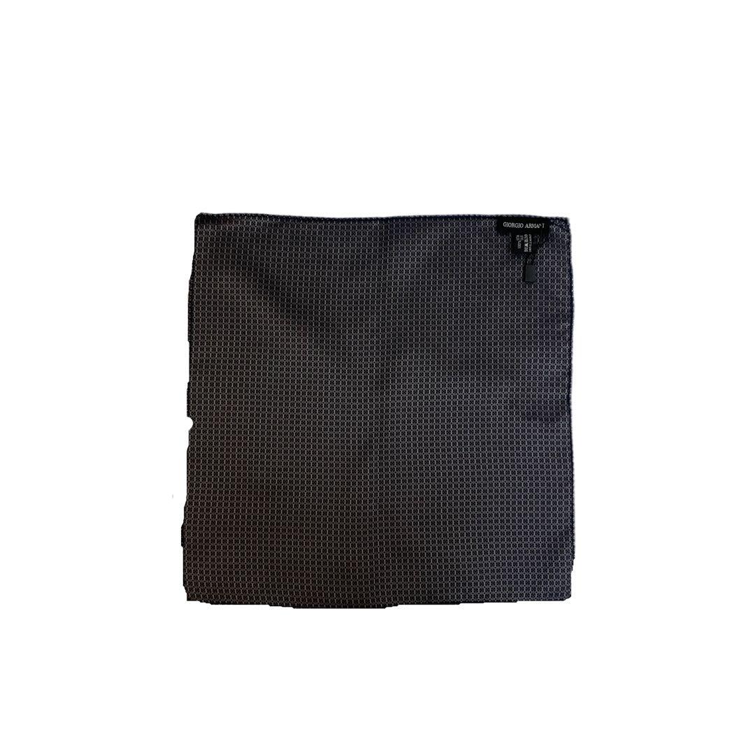 GIORGIO ARMANI Dead Stock Black Tag Made in Italy Pocket Square