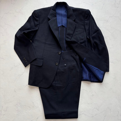 80s suit japanese vintage M (C543)