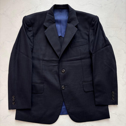 80s suit japanese vintage M (C543)