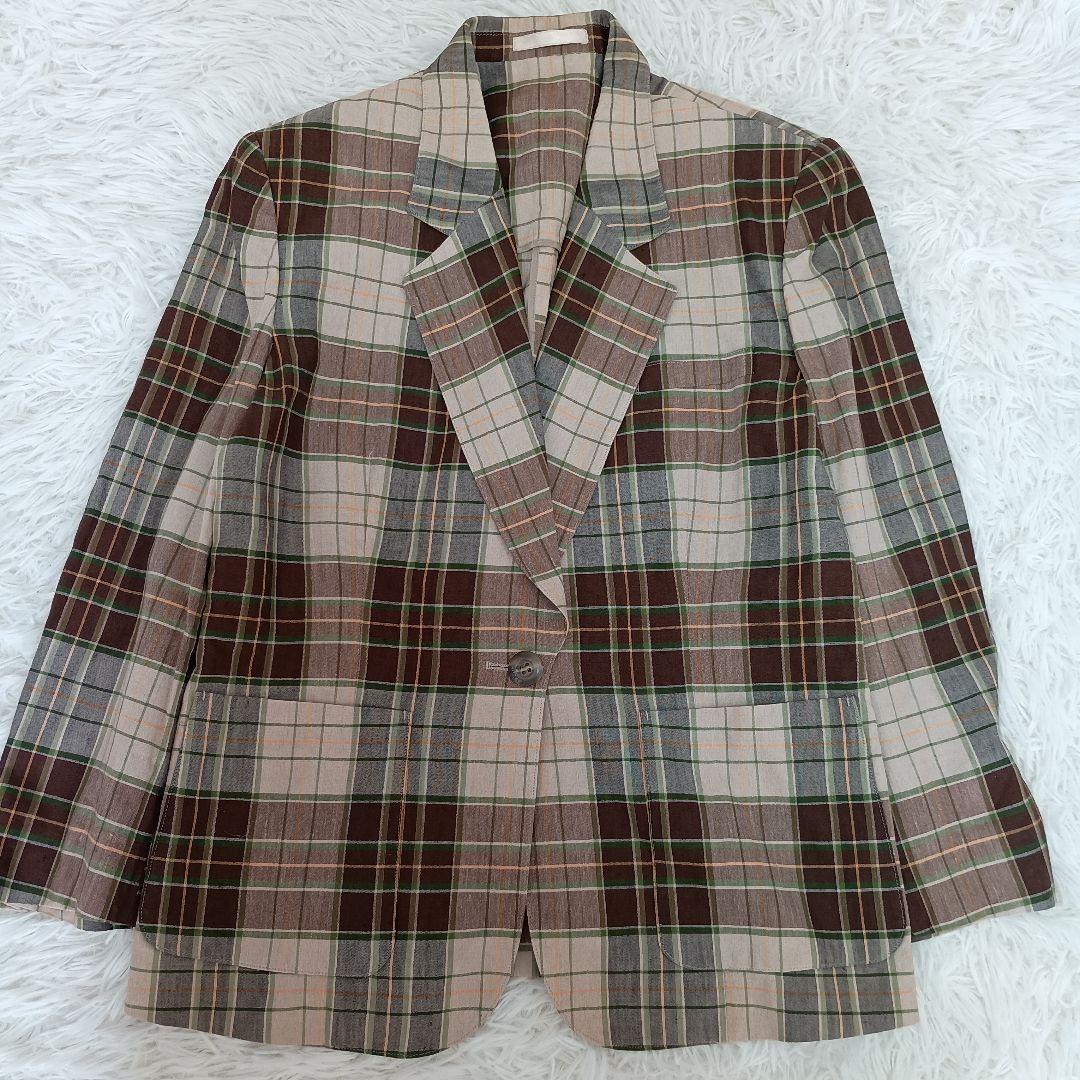 Good condition Burberry's old tag linen blend jacket 9AR skirt 11AR set
