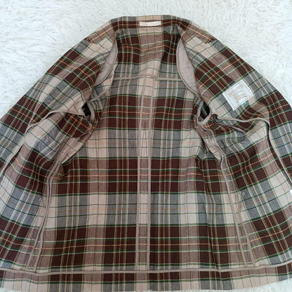 Good condition Burberry's old tag linen blend jacket 9AR skirt 11AR set