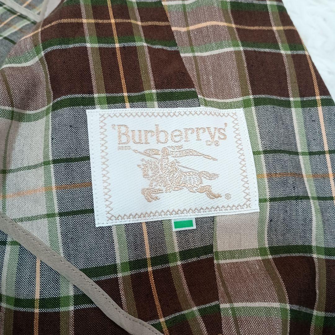 Good condition Burberry's old tag linen blend jacket 9AR skirt 11AR set