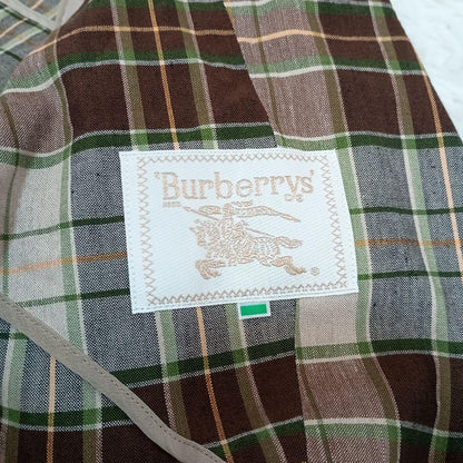 Good condition Burberry's old tag linen blend jacket 9AR skirt 11AR set