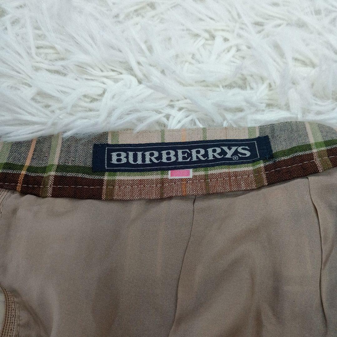 Good condition Burberry's old tag linen blend jacket 9AR skirt 11AR set