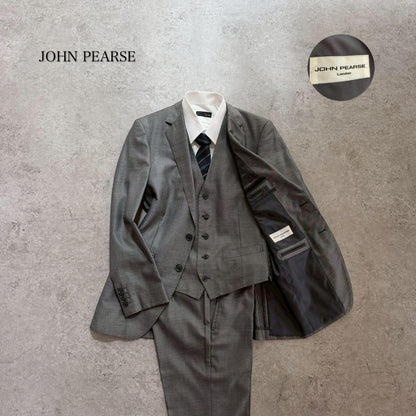 Men's Vintage Three-Piece Setup Suit Gray Event L