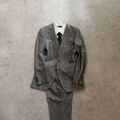 Men's Vintage Three-Piece Setup Suit Gray Event L