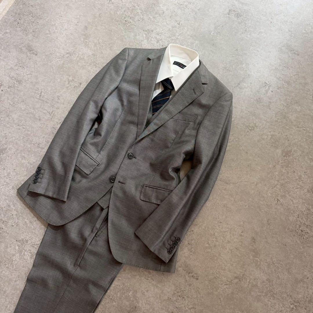 Men's Vintage Three-Piece Setup Suit Gray Event L
