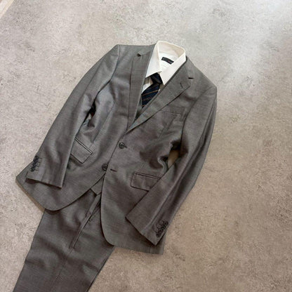 Men's Vintage Three-Piece Setup Suit Gray Event L