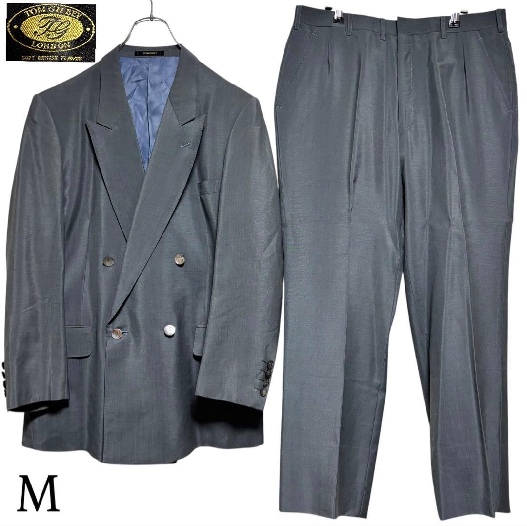 [60% mohair x casual suit] Silver button double setup Cobalt green M