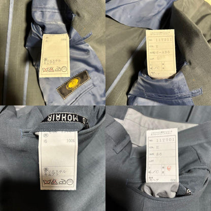[60% mohair x casual suit] Silver button double setup Cobalt green M
