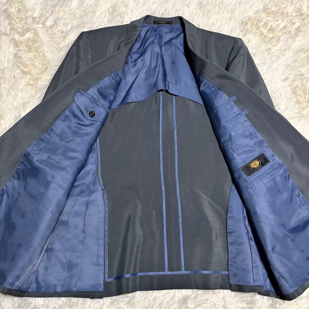 [60% mohair x casual suit] Silver button double setup Cobalt green M