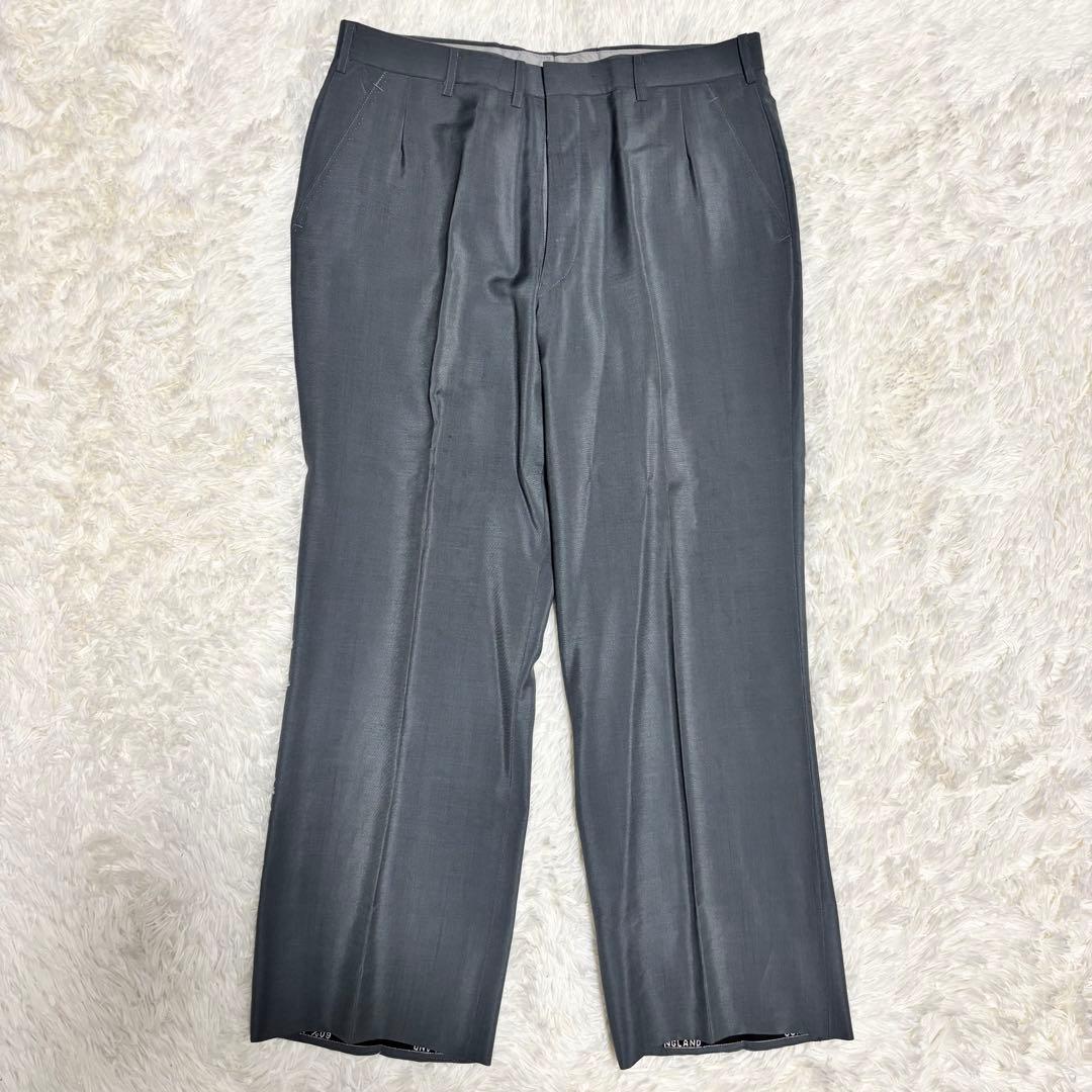 [60% mohair x casual suit] Silver button double setup Cobalt green M