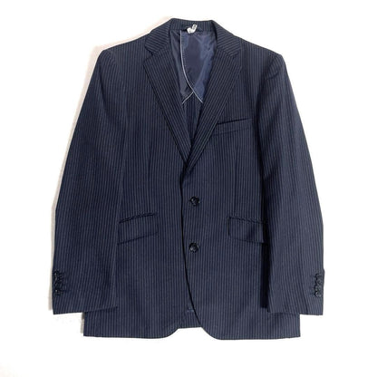 Marzotto Wool Setup Suit Top and Bottom M Equivalent Striped Unlined