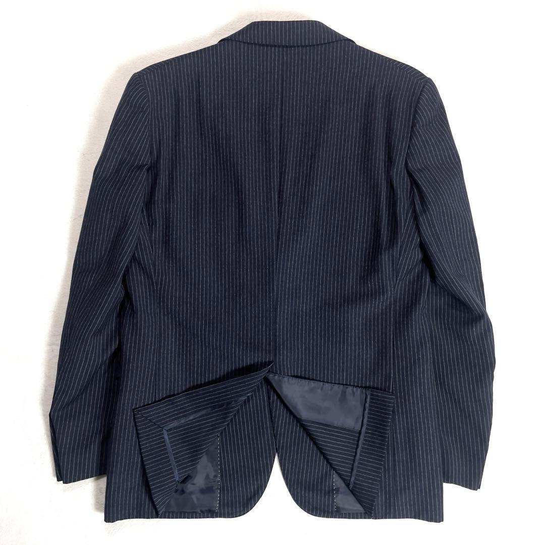 Marzotto Wool Setup Suit Top and Bottom M Equivalent Striped Unlined