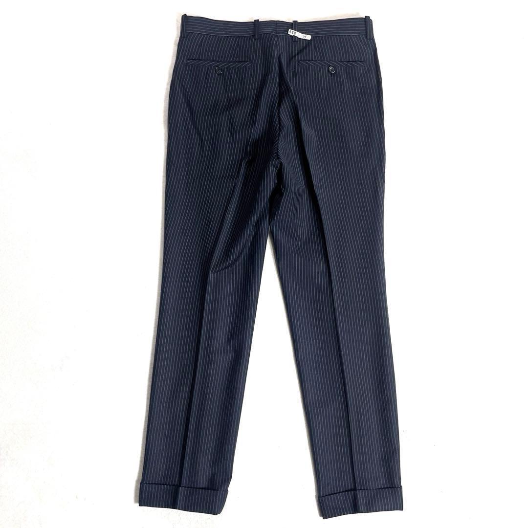 Marzotto Wool Setup Suit Top and Bottom M Equivalent Striped Unlined