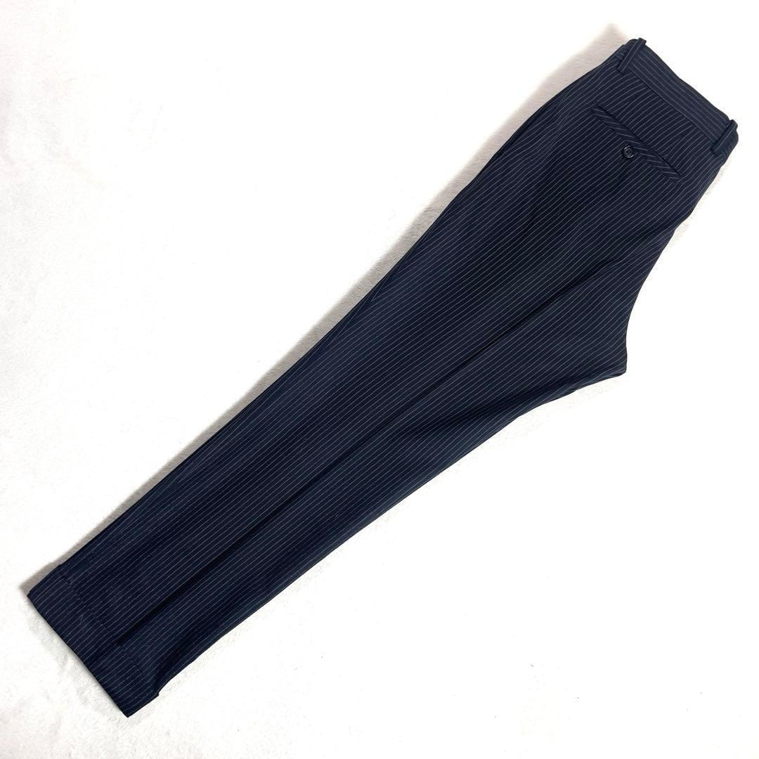 Marzotto Wool Setup Suit Top and Bottom M Equivalent Striped Unlined