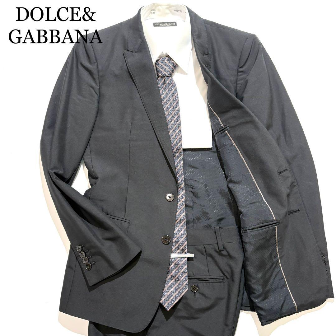 [Good condition] DOLCE&GABBANA suit setup black polka dots 44