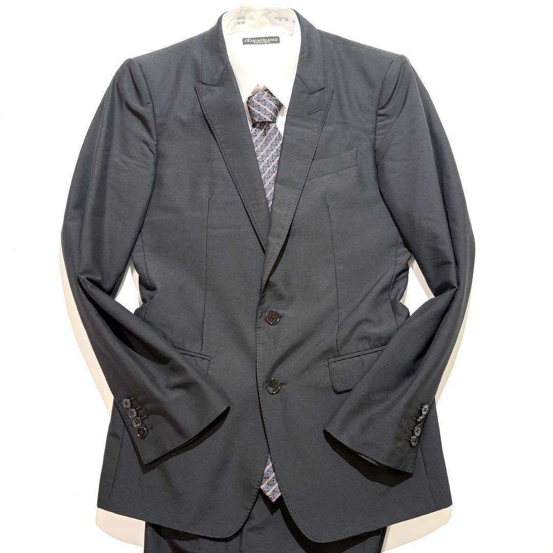 [Good condition] DOLCE&GABBANA suit setup black polka dots 44