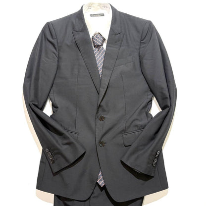 [Good condition] DOLCE&GABBANA suit setup black polka dots 44
