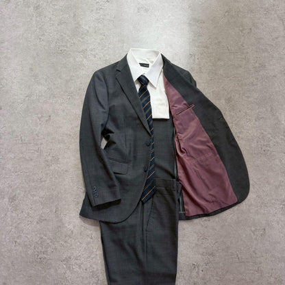 Men's Vintage Gray Setup Suit Single S-M Rare