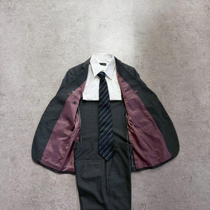 Men's Vintage Gray Setup Suit Single S-M Rare