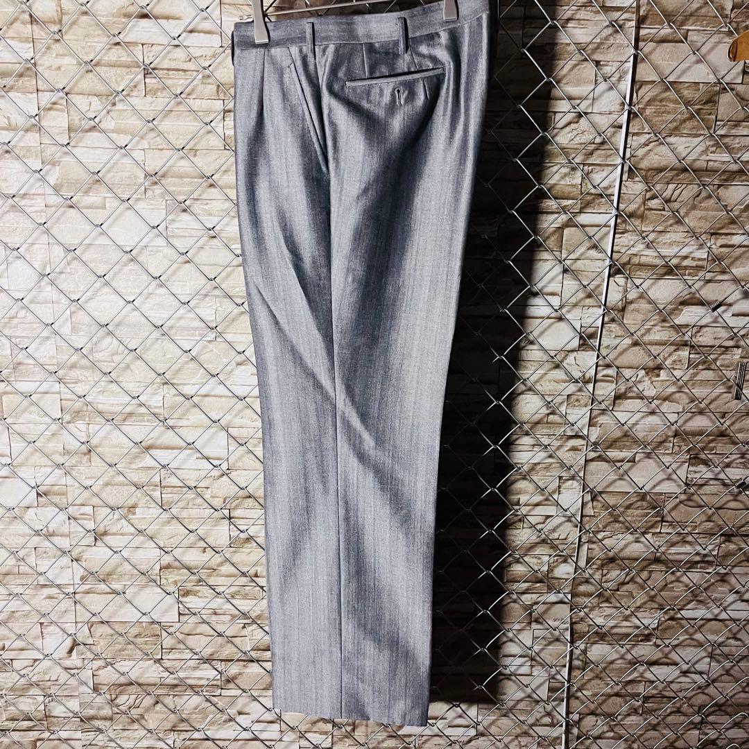 British prestigious Dormeuil fabric setup suit L equivalent gray mohair blend rare vintage