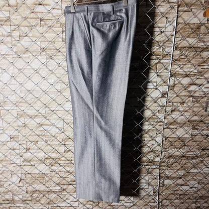 British prestigious Dormeuil fabric setup suit L equivalent gray mohair blend rare vintage