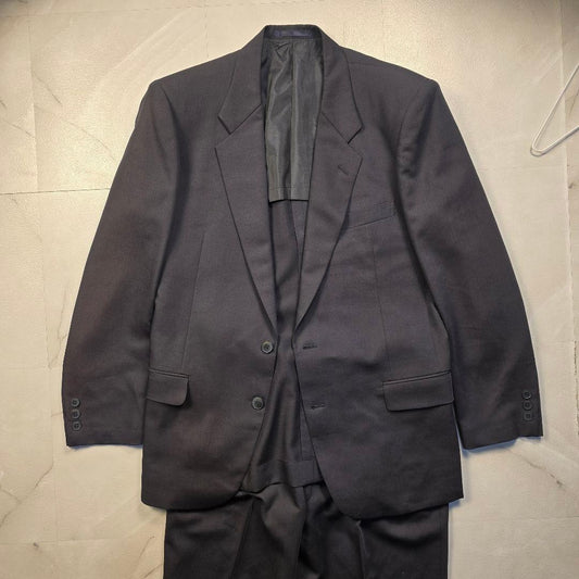 Large size business suit setup black 00s with name embroidery