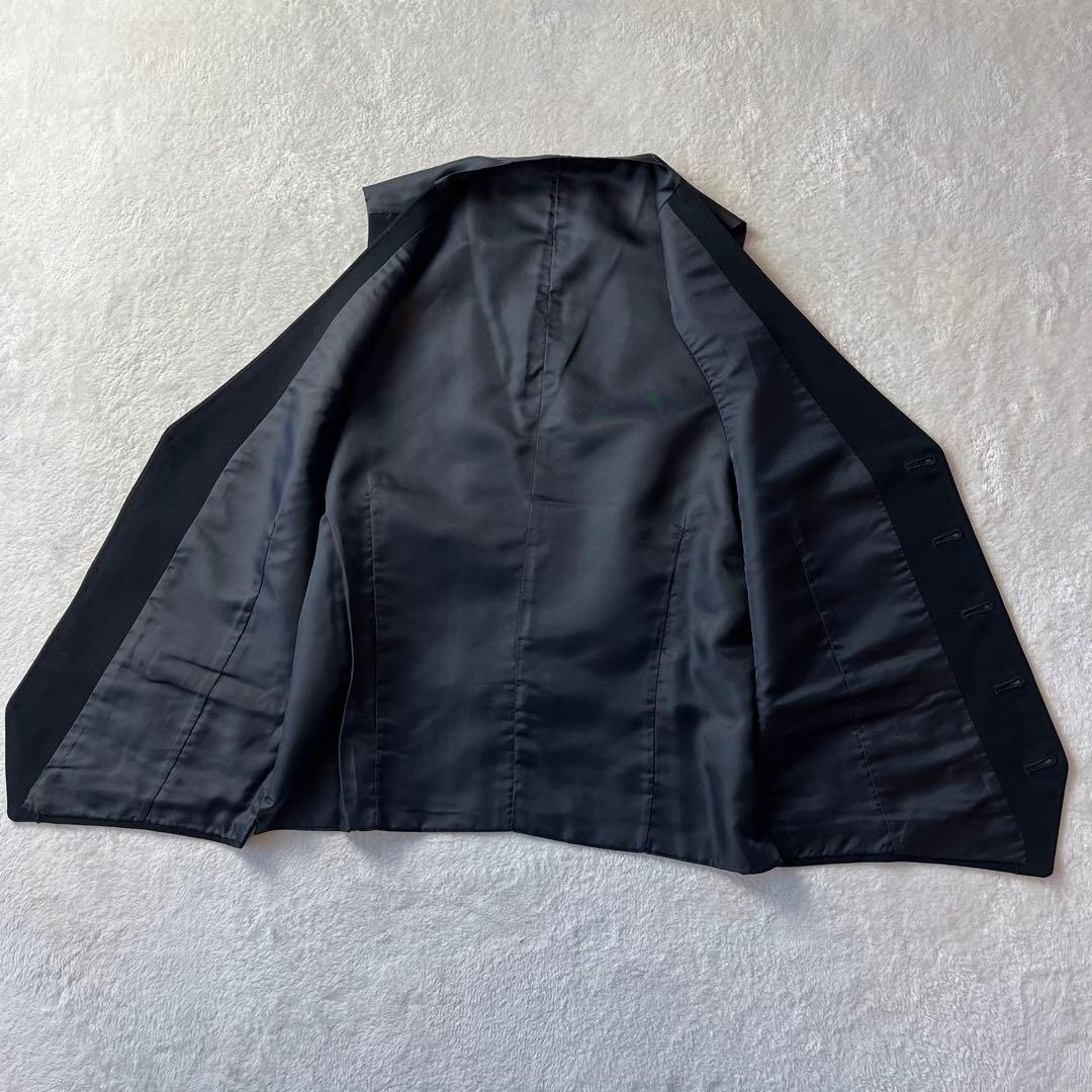 [Vintage] Three-piece suit setup black 100% wool