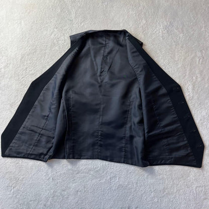 [Vintage] Three-piece suit setup black 100% wool