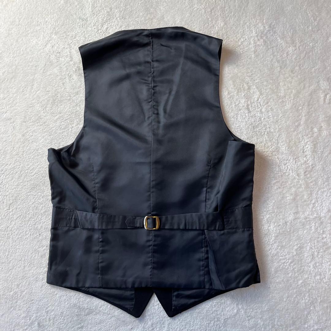 [Vintage] Three-piece suit setup black 100% wool