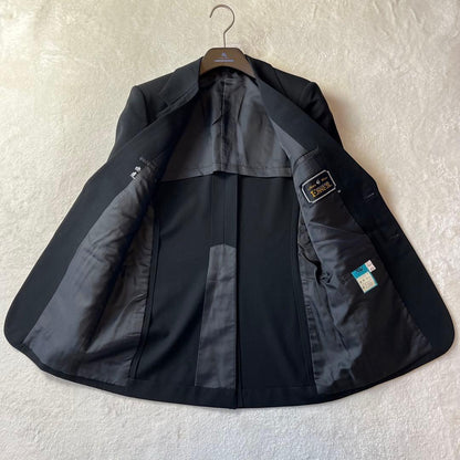 [Vintage] Three-piece suit setup black 100% wool