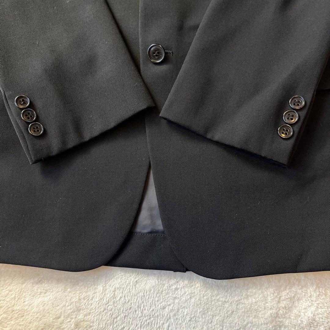 [Vintage] Three-piece suit setup black 100% wool