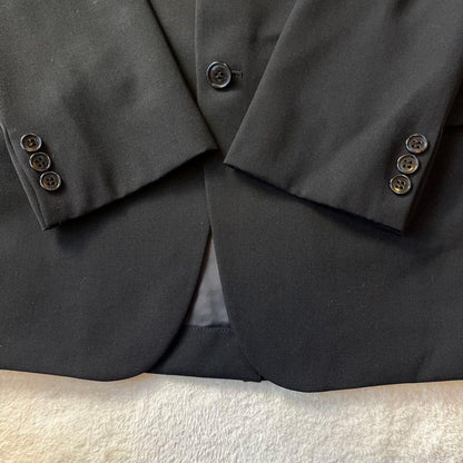 [Vintage] Three-piece suit setup black 100% wool