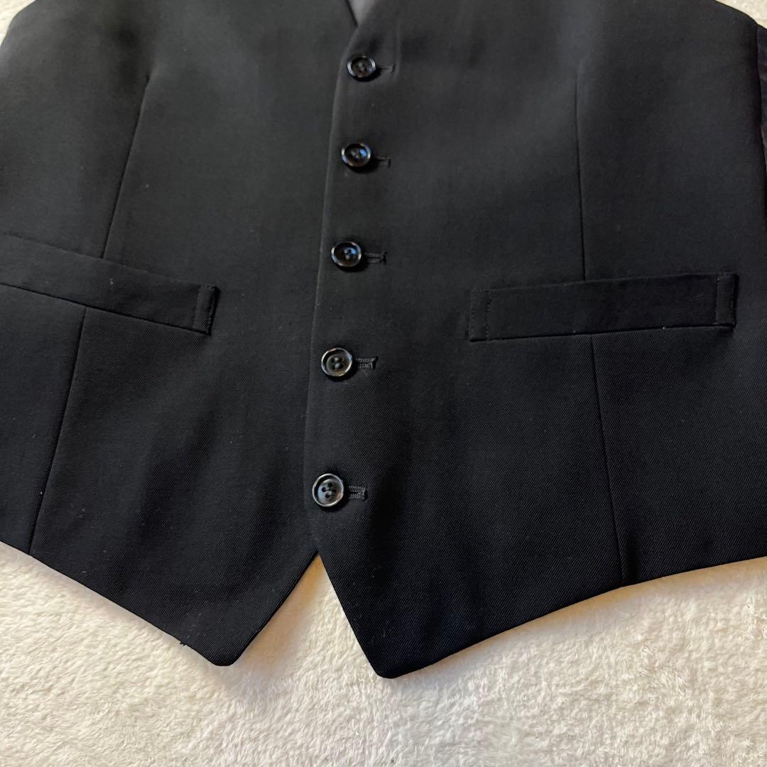 [Vintage] Three-piece suit setup black 100% wool