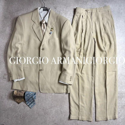 Giorgio Armani Setup Suit Tie Pins 5 Pieces Silk Blend