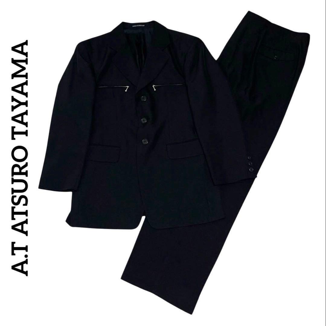 2349 Atsuro Tayama Design Zip Pants Suit Setup M Black