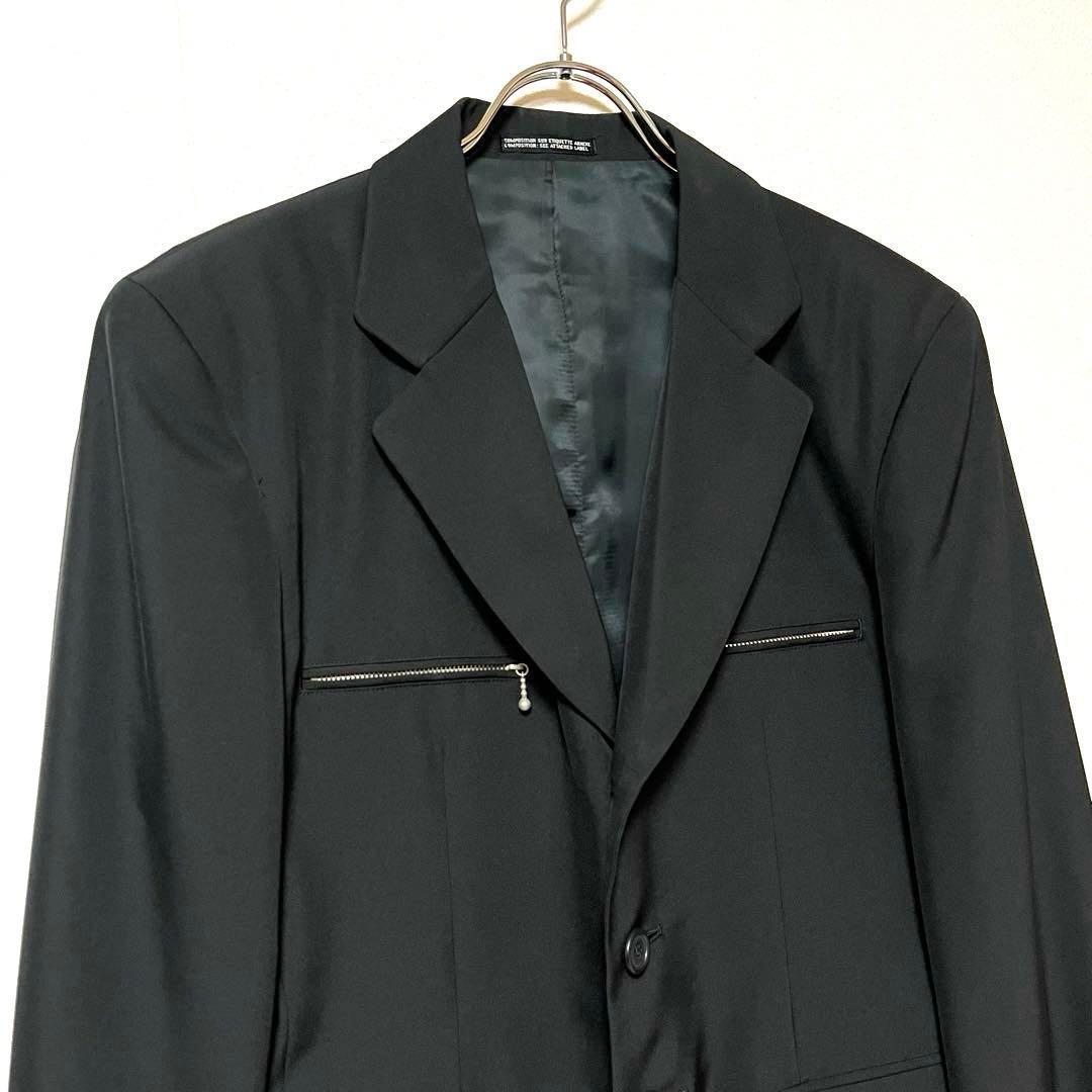 2349 Atsuro Tayama Design Zip Pants Suit Setup M Black