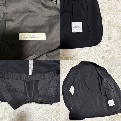 [Green Label Relaxing] Suit Setup Thin Spring/Summer Plain Black S