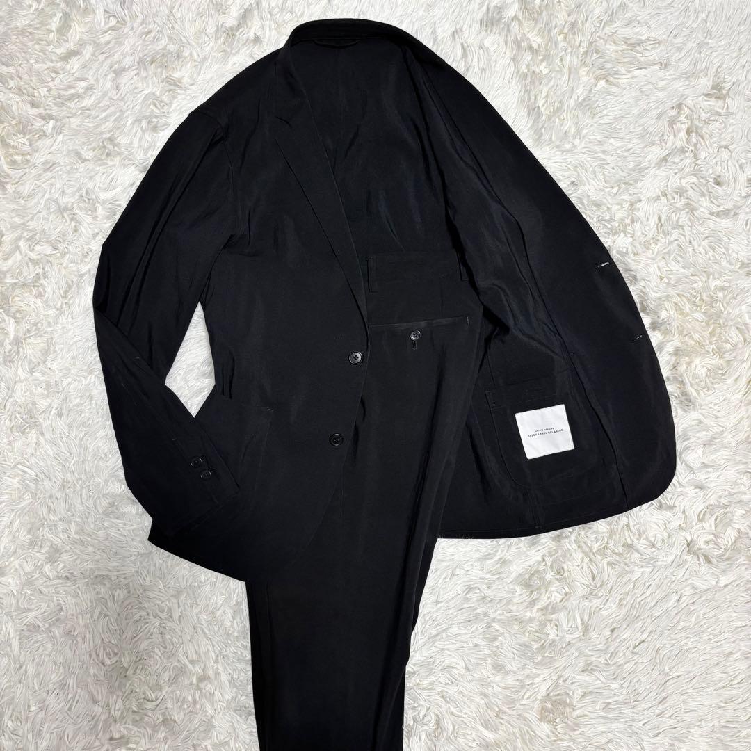 [Green Label Relaxing] Suit Setup Thin Spring/Summer Plain Black S
