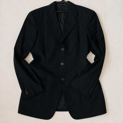 m30 [Good condition / XL] Armanico Rezzoni set-up suit black made in Italy