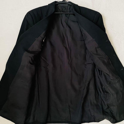 m30 [Good condition / XL] Armanico Rezzoni set-up suit black made in Italy
