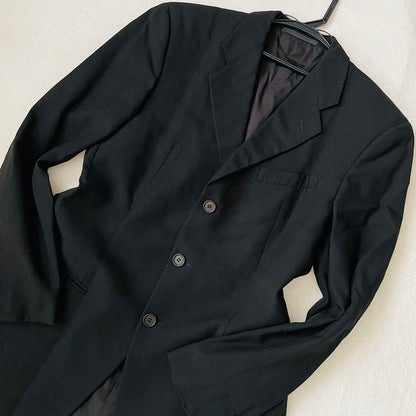 m30 [Good condition / XL] Armanico Rezzoni set-up suit black made in Italy