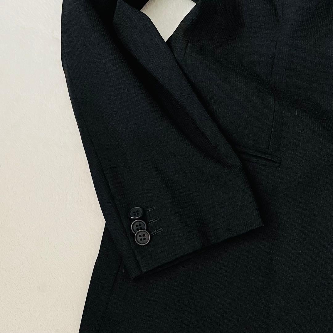 m30 [Good condition / XL] Armanico Rezzoni set-up suit black made in Italy