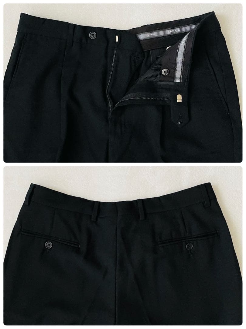 m30 [Good condition / XL] Armanico Rezzoni set-up suit black made in Italy
